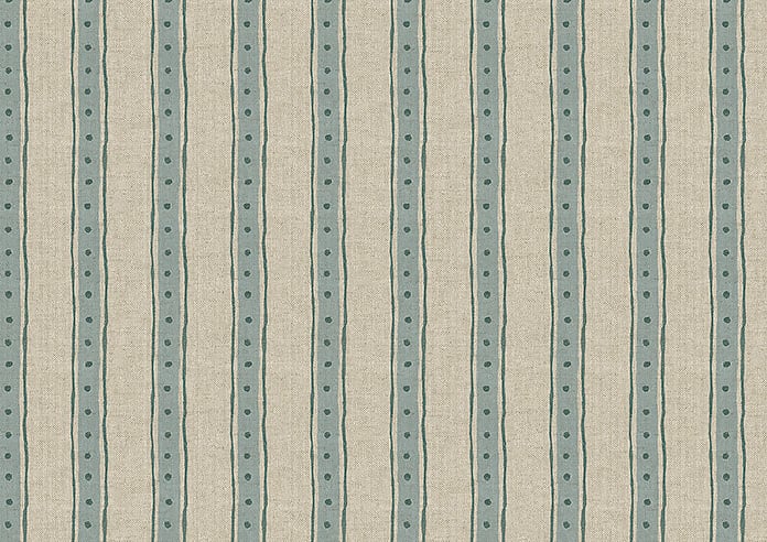 Emily Bond Block Printed Stripe, Blue & Green - Roller Blind - Image 6